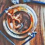 tamarind paste in a glass jar.