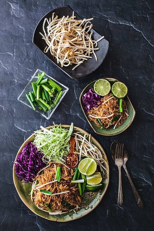 Pad Mee. Vermicelli Thai Rice Noodles
