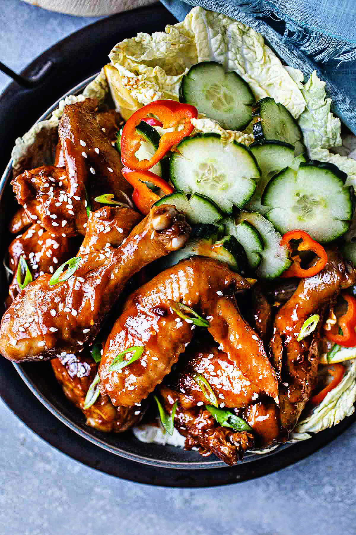 Easy Chicken Wings with Hoisin and Sriracha Sauce