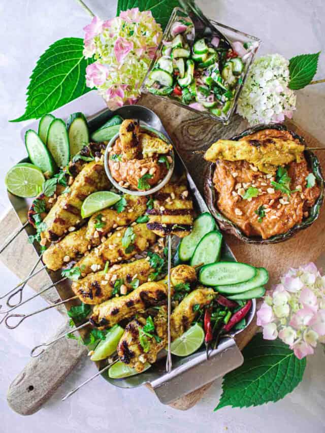 Thai Chicken Satay,  Authentic Flavors