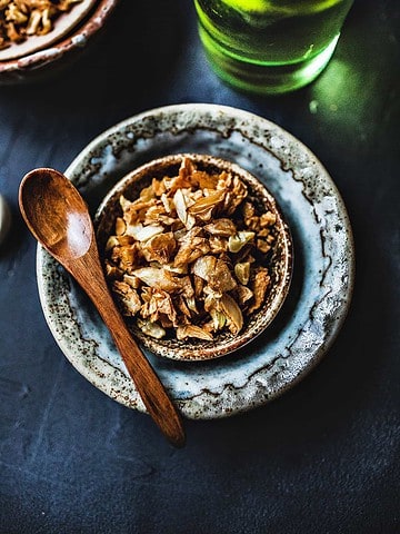 Thai Fried Garlic in a bowl.