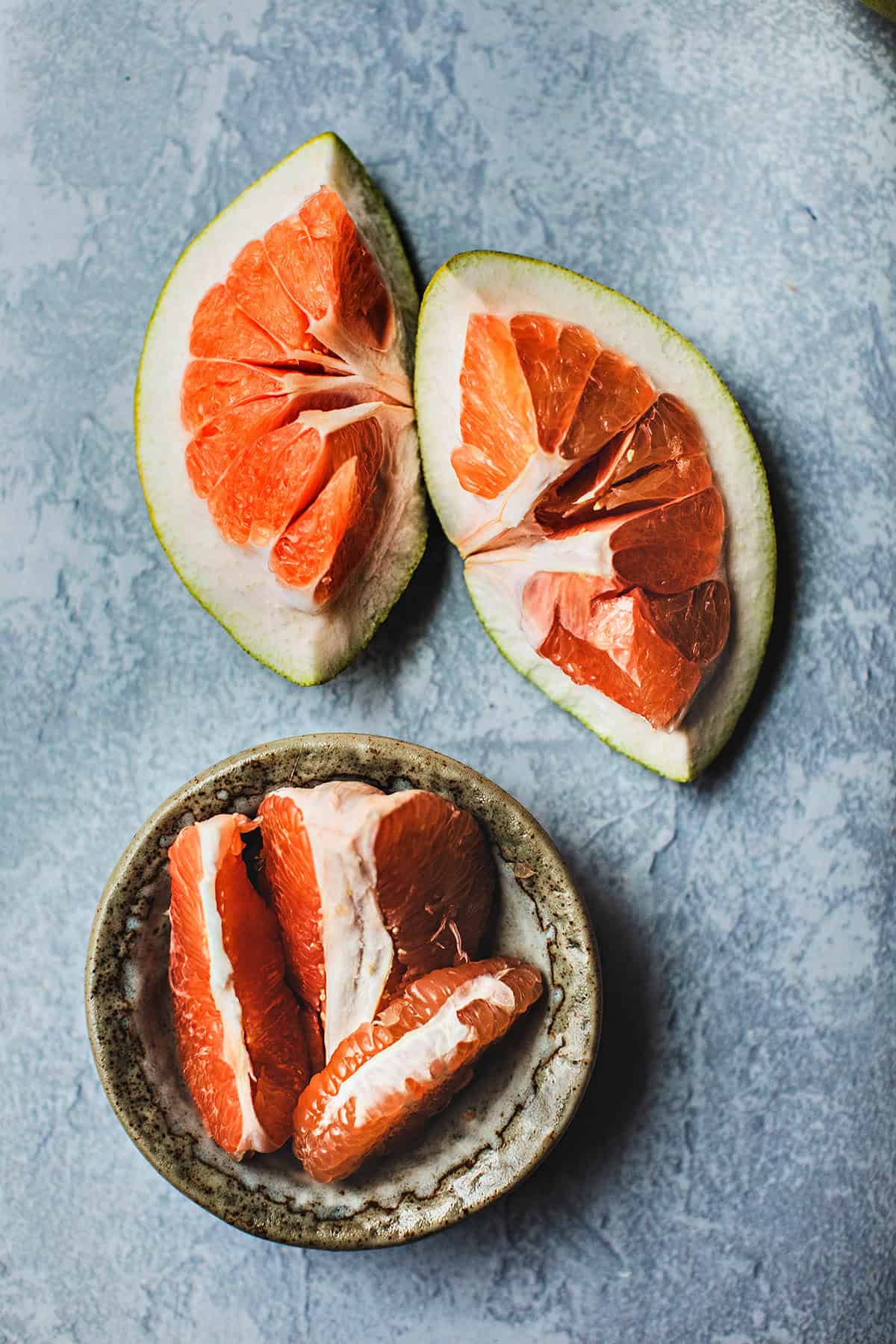 pomelo in a bowl.