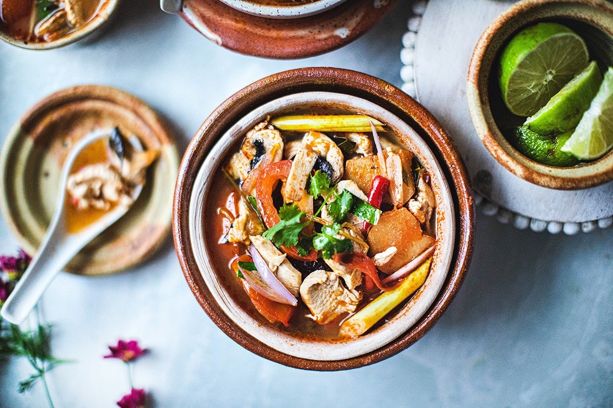 Easy Thai Tom Yum Soup With Chicken