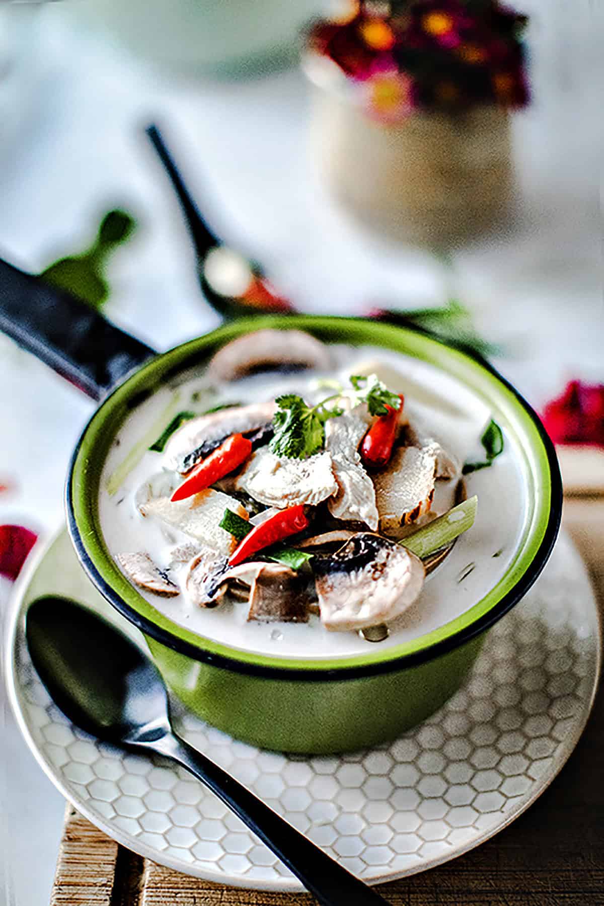 Authentic Thai Tom Kha Gai (Chicken Coconut Soup)