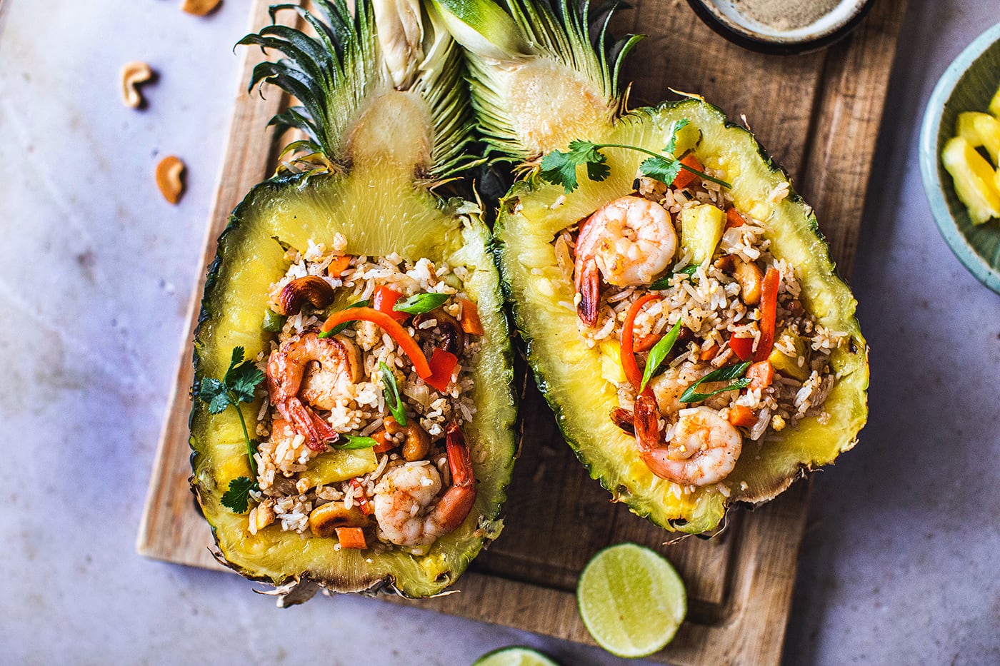 Authentic Thai Pineapple Fried Rice with Shrimp
