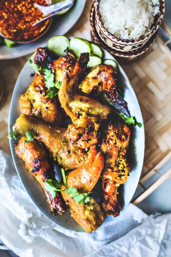 Baked Thai Lemongrass Chicken Wings (Gai Yang Flavors) Simply Suwanee