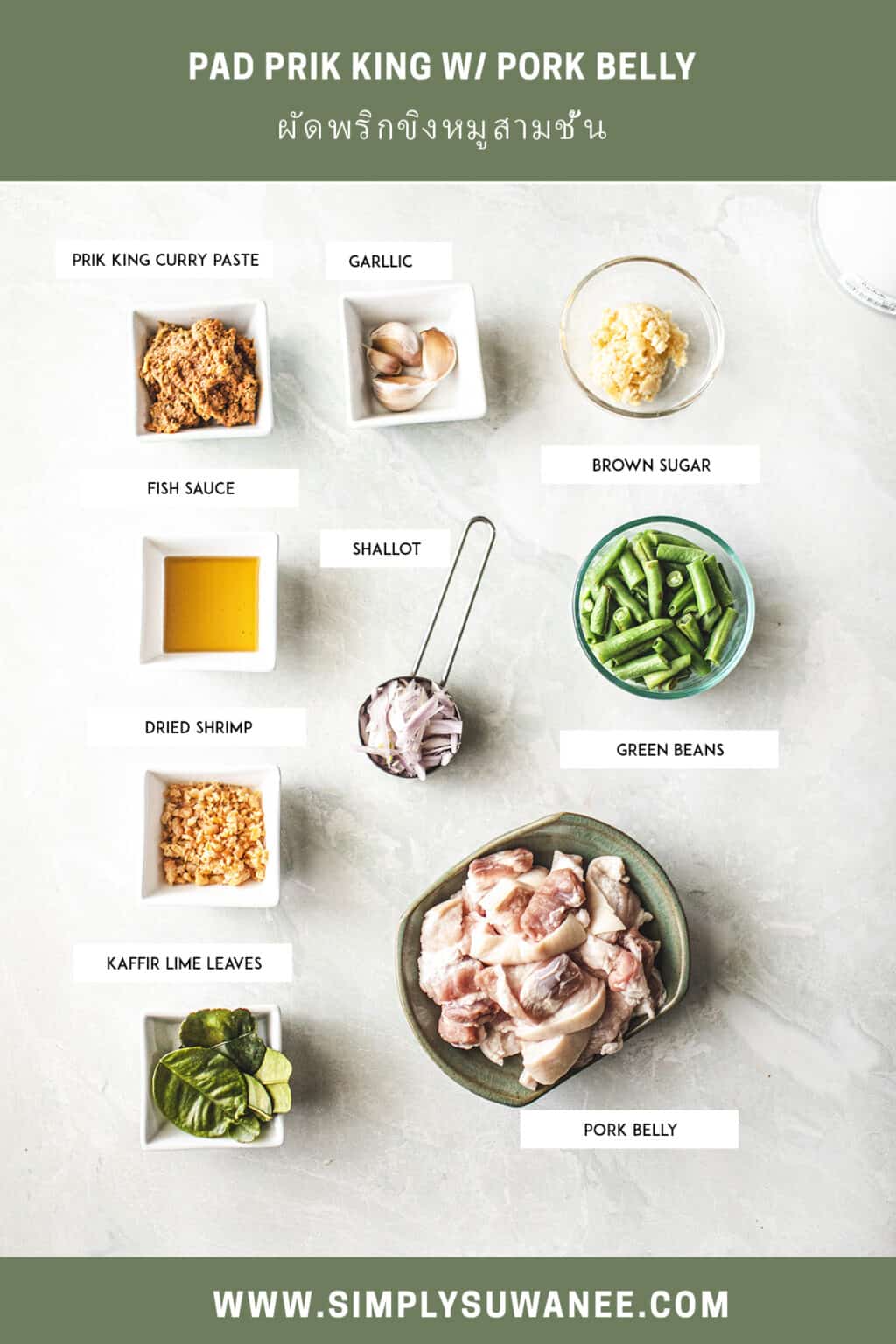 Pad Prik Khing Recipe with Pork Belly Simply Suwanee