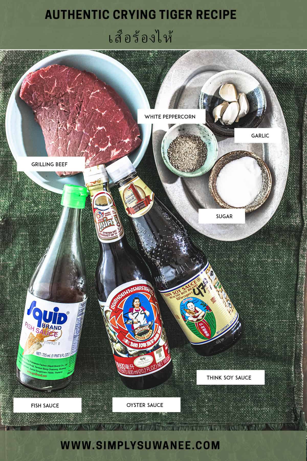 ingredients for crying tiger