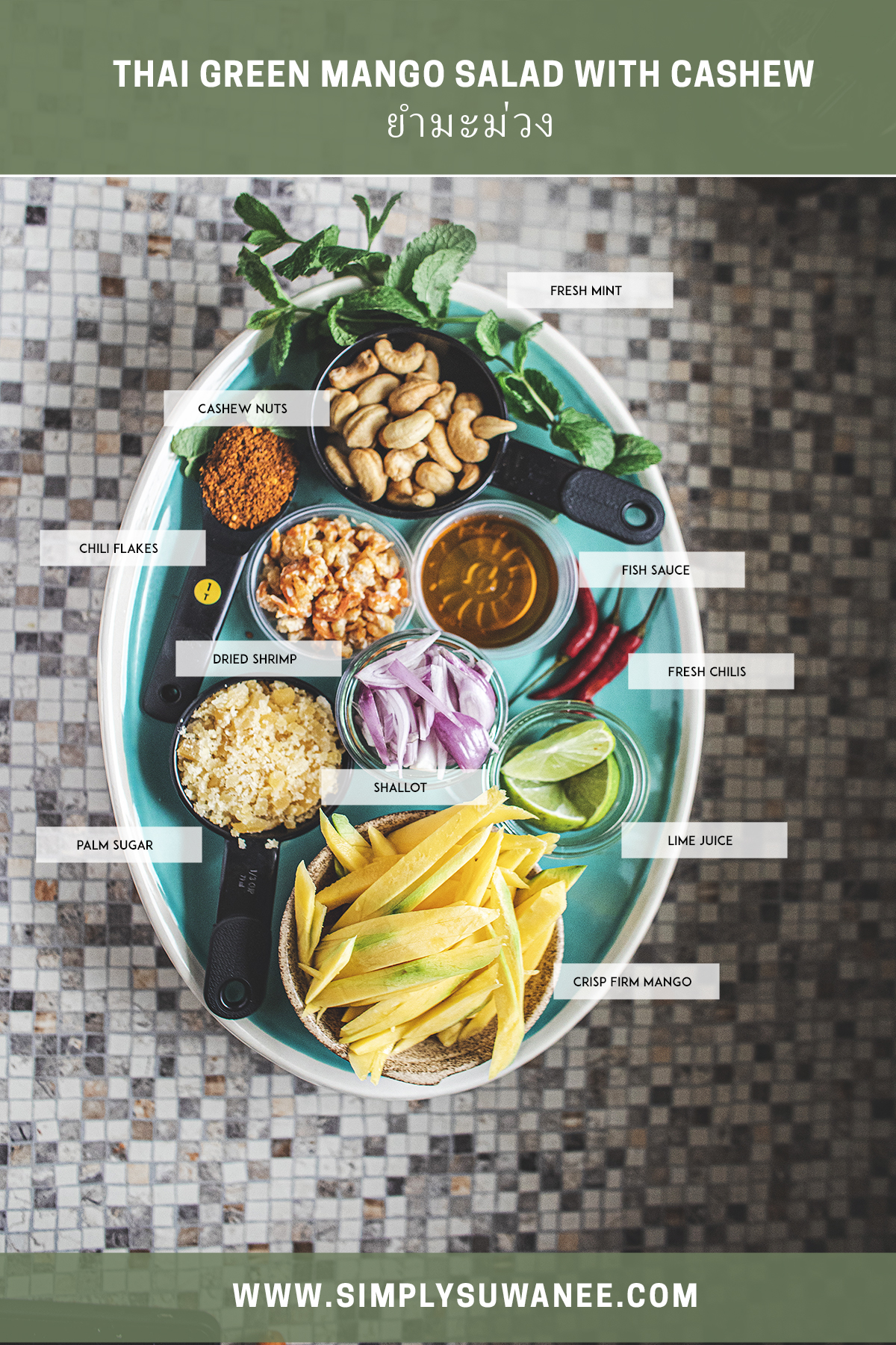 ingredients for thai mango salad