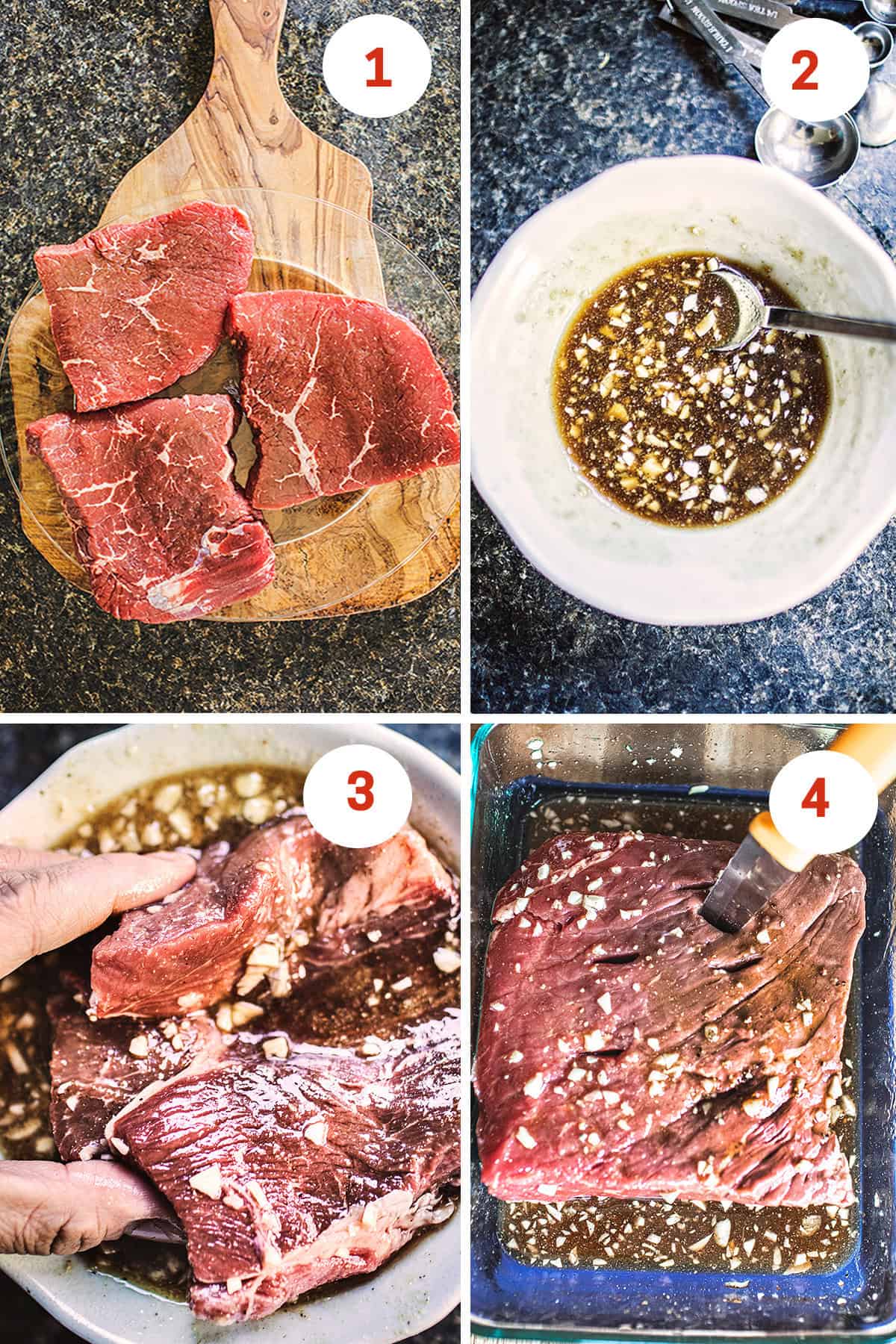 steps 1-4 to make crying tiger recipe