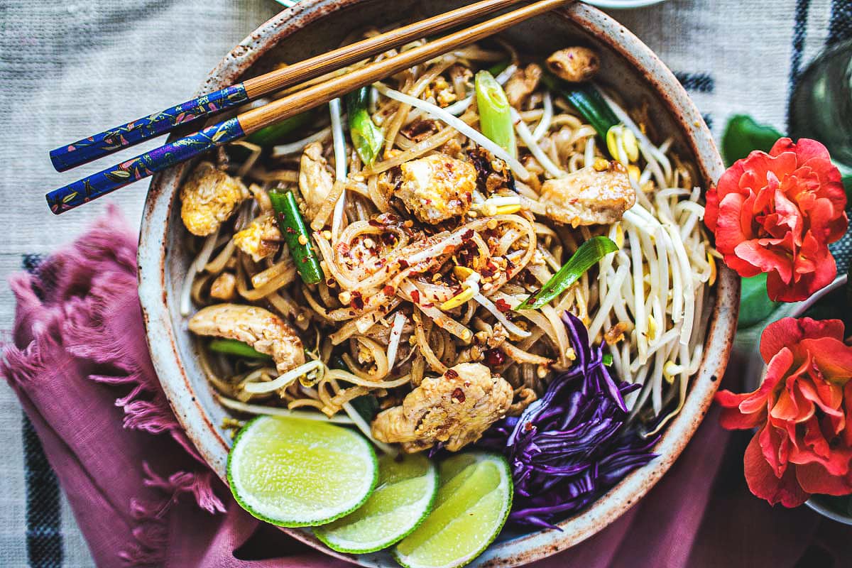 Pad Mee Korat Thai Spicy Noodles Stir Fry
