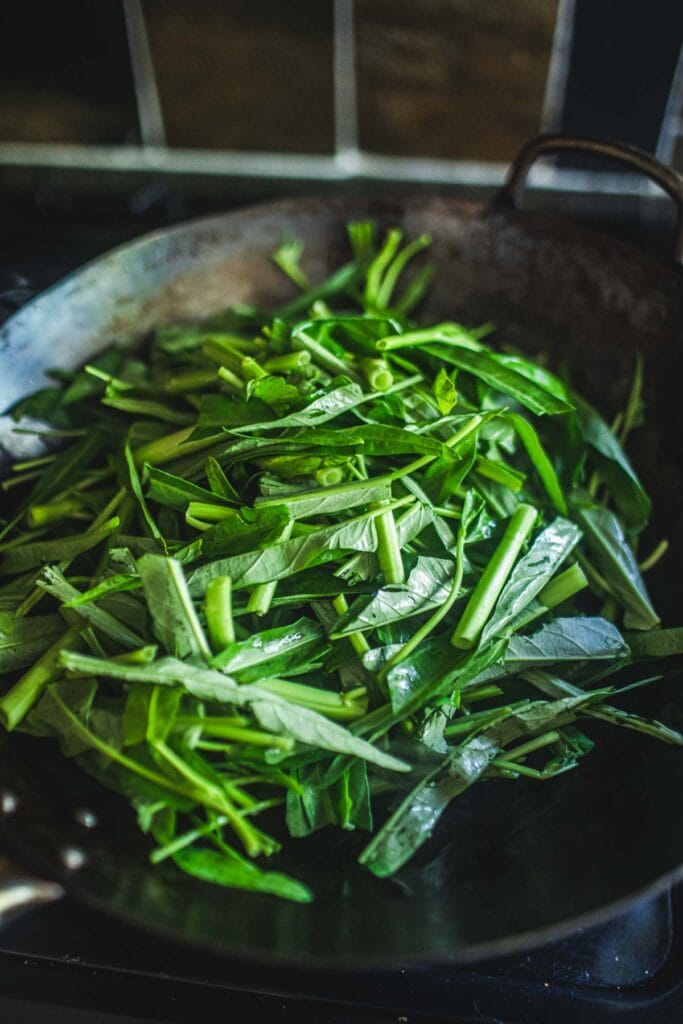 morning glory in a wok