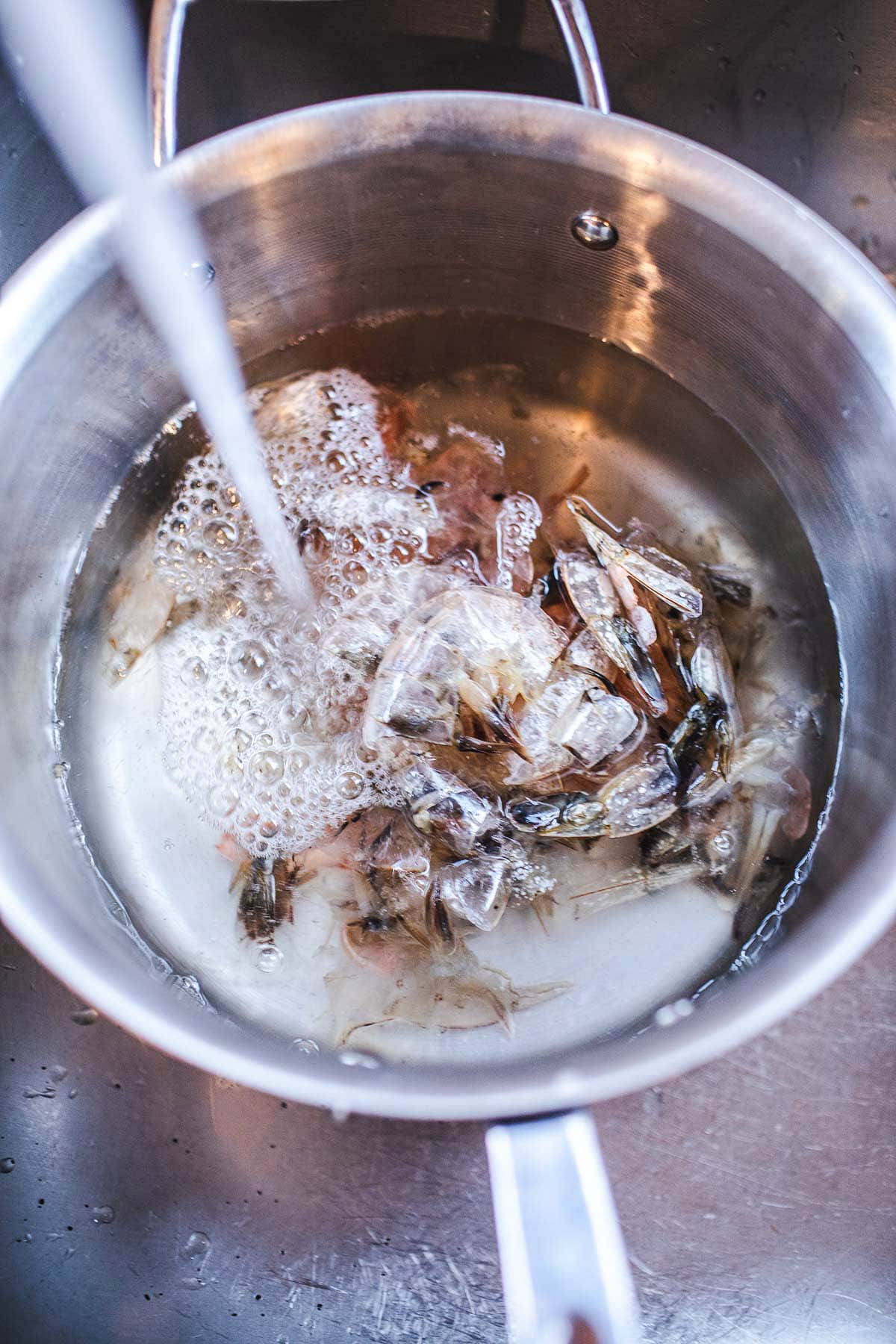 Shrimp shells for making shrimp broth