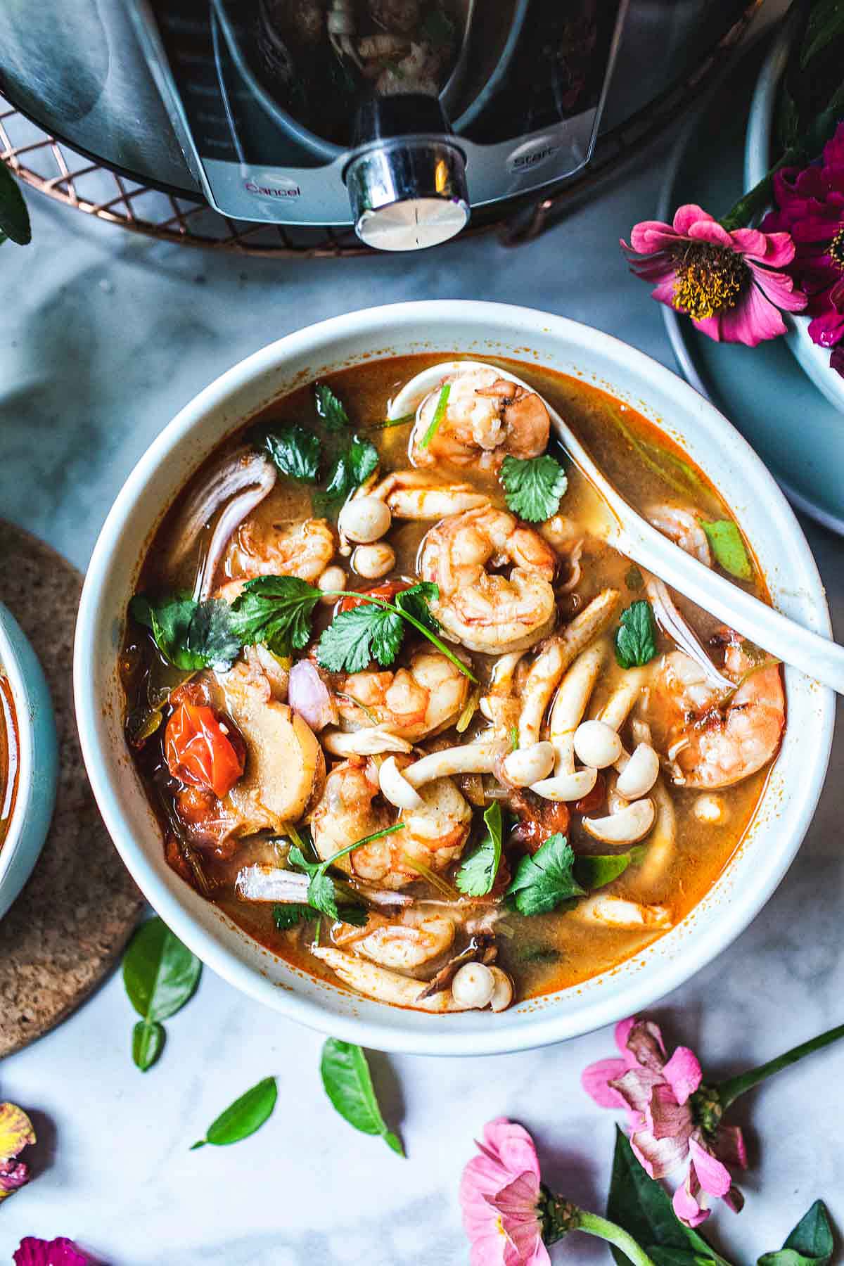 Instant Pot Thai Tom Yum Soup with Shrimp - Simply Suwanee