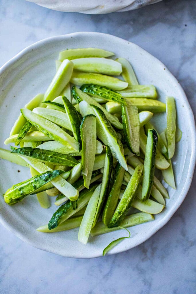 shredded asian cucumbers