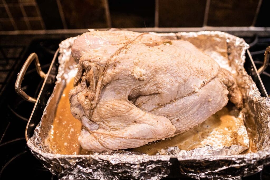 thai style turkey in an oven