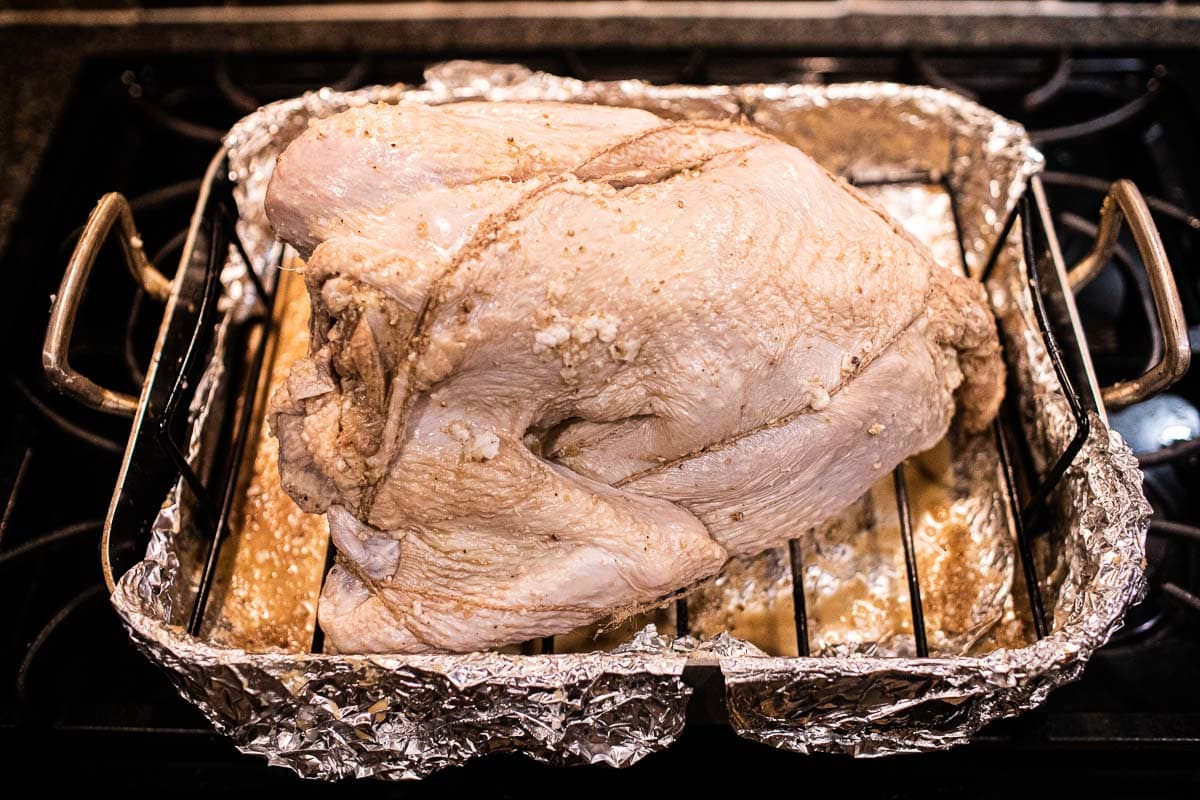 thai style turkey for roasting in an oven