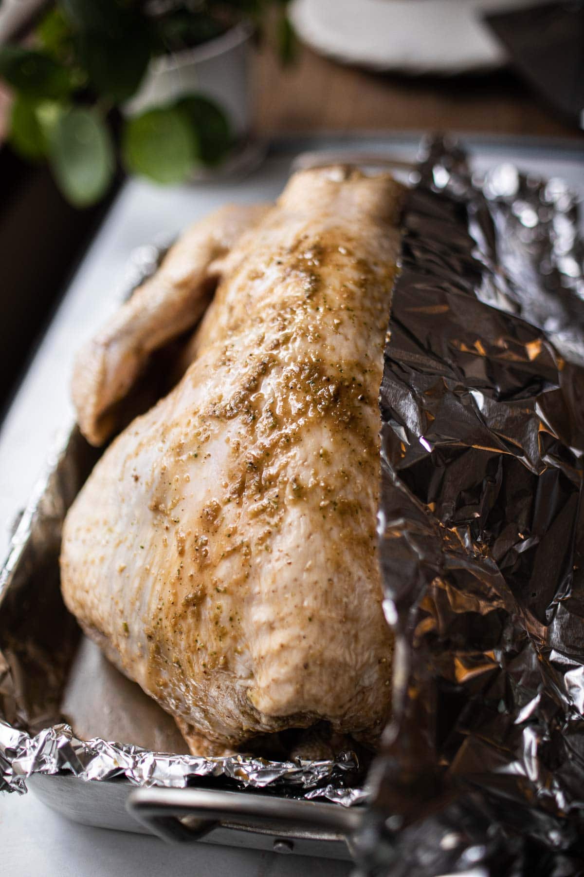 thai thanksgiving turkey cover in foil