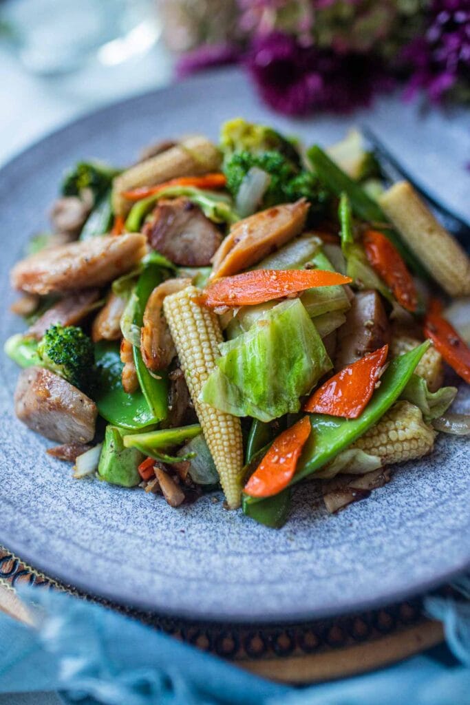 Vegetable Stir Fry with Leftover Turkey Meat Simply Suwanee