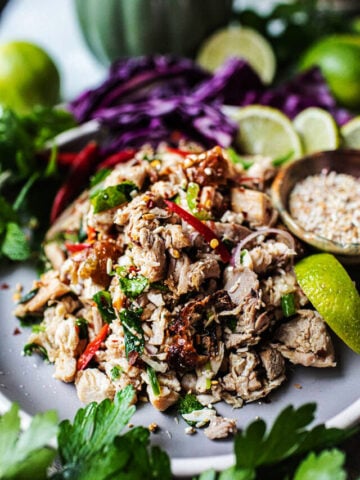 Thai larb salad with Leftover Turkey Meat-1