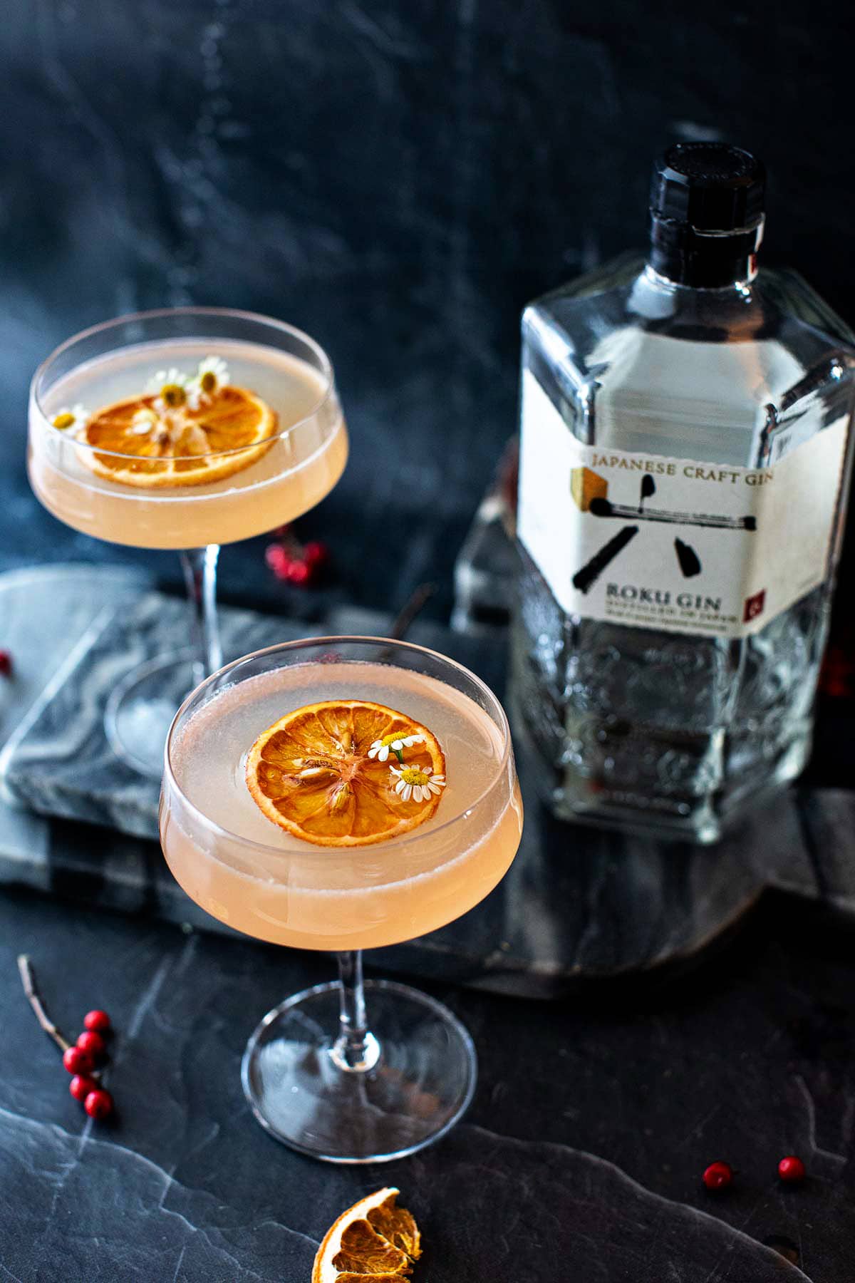 Roku Cocktail with Orange Blossom Syrup - Simply Suwanee