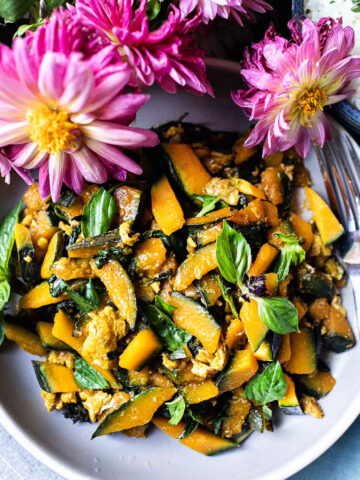 thai kabocha squash stir fry recipe