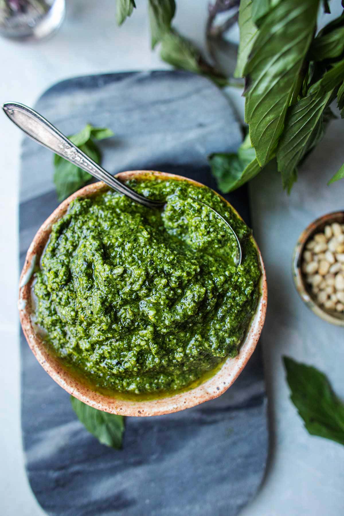 Easy Thai Basil Pesto (with Pine Nuts) - Simply Suwanee