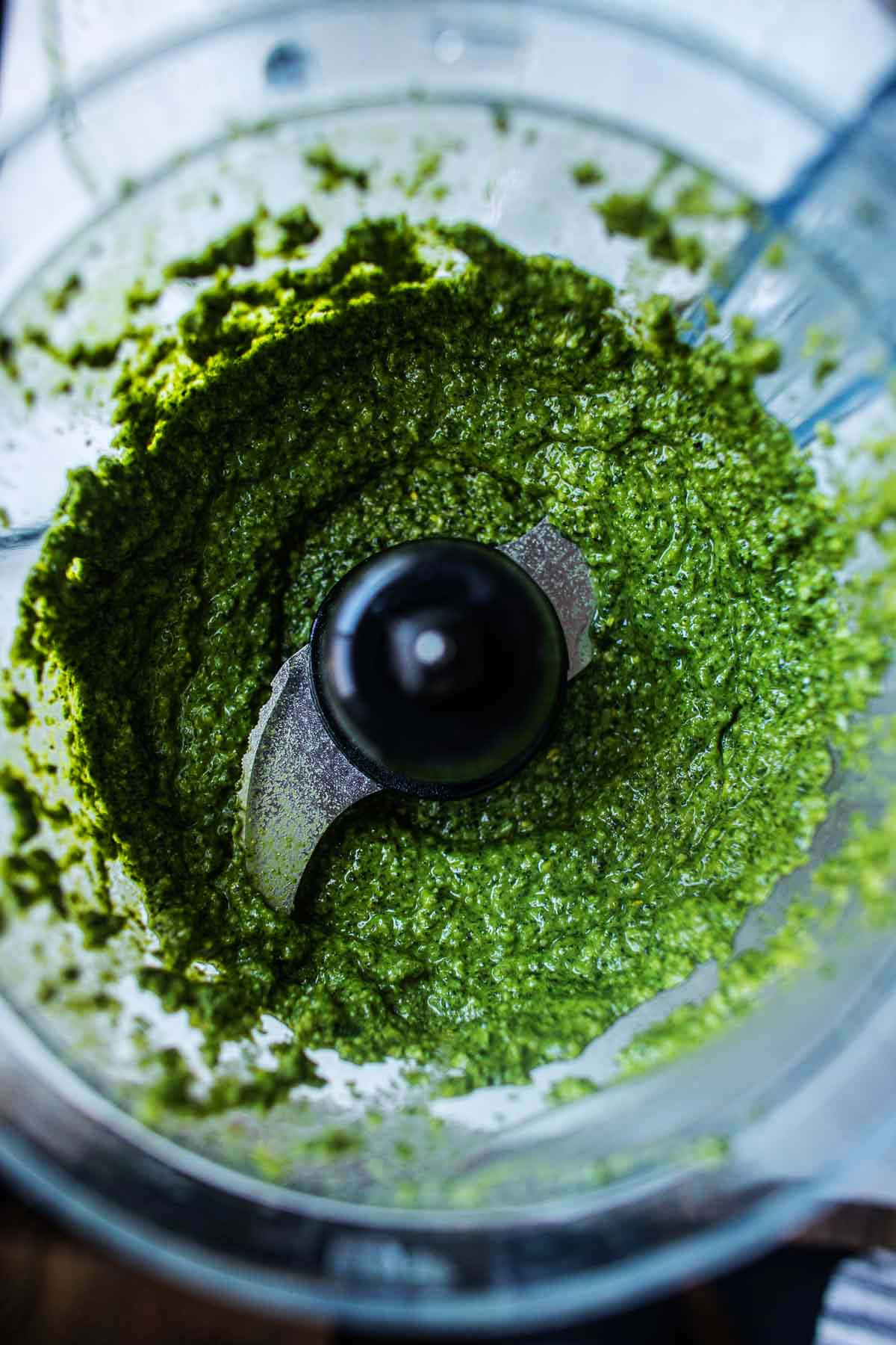 homemade thai basil pesto
blended in a food processor