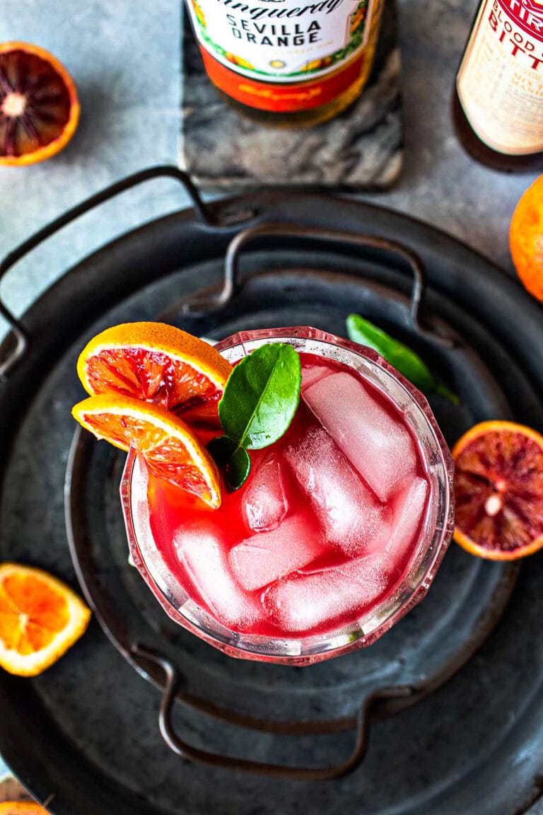 Tanqueray Seville Orange Gin Cocktail with Blood Orange Simply Suwanee