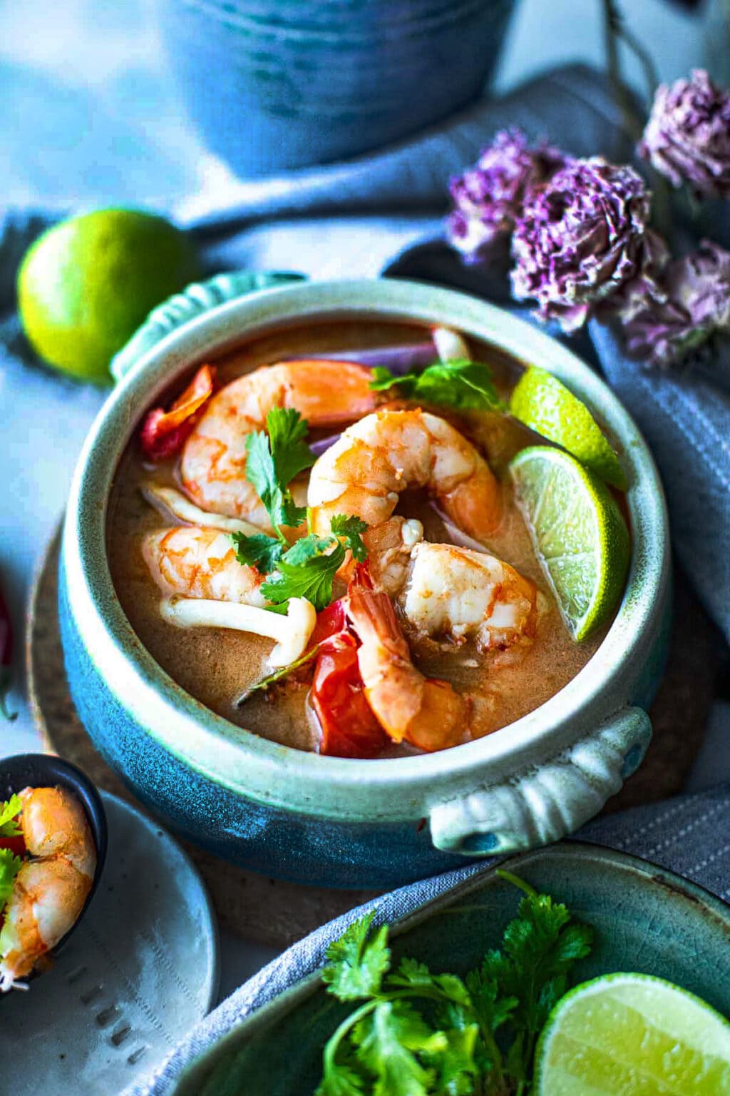 Easy Thai Creamy Tom Yum Soup with Shrimp (Tom Yum Goong) - Simply Suwanee