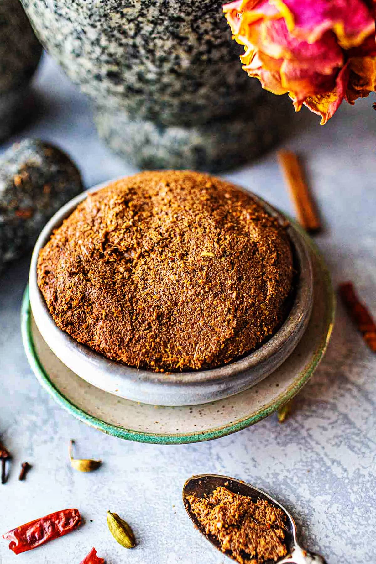 Massaman curry paste in a bowl.