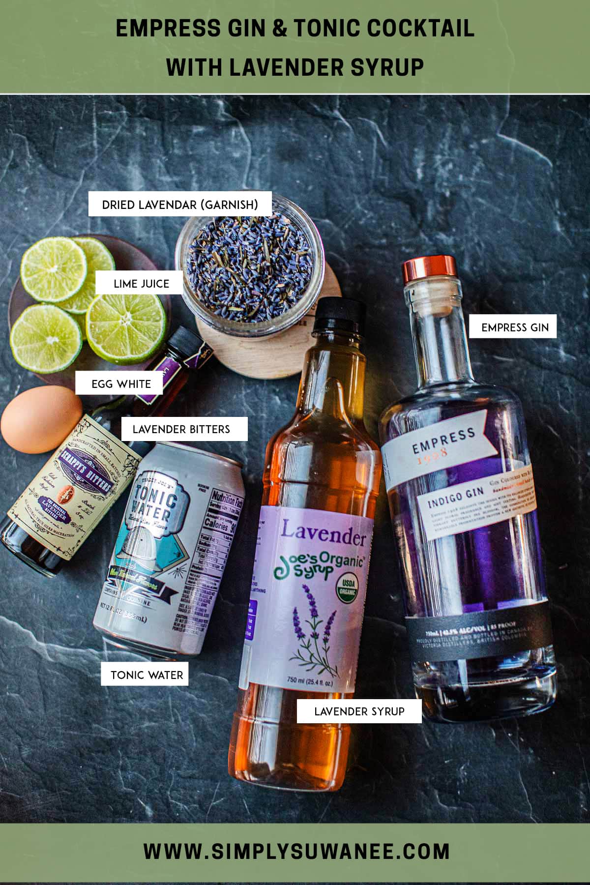 Empress gin cocktail ingredients.