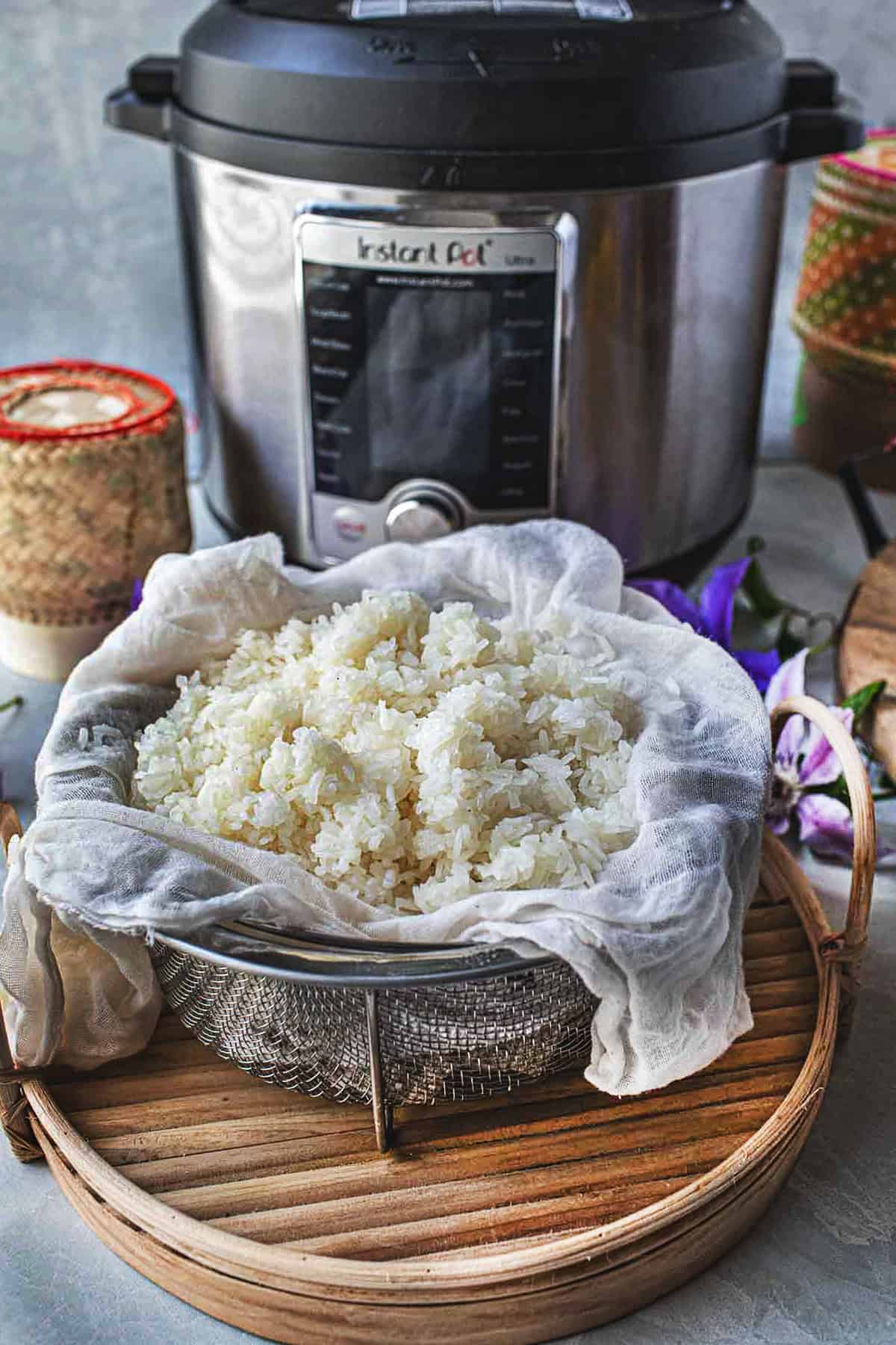  1 X Sticky Rice Steamer Pot and Basket: Home & Kitchen