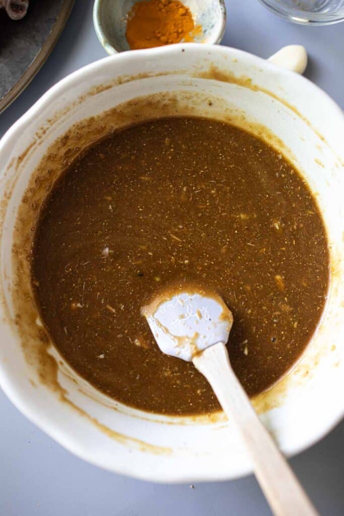 Gai Yang marinating sauce in a bowl.