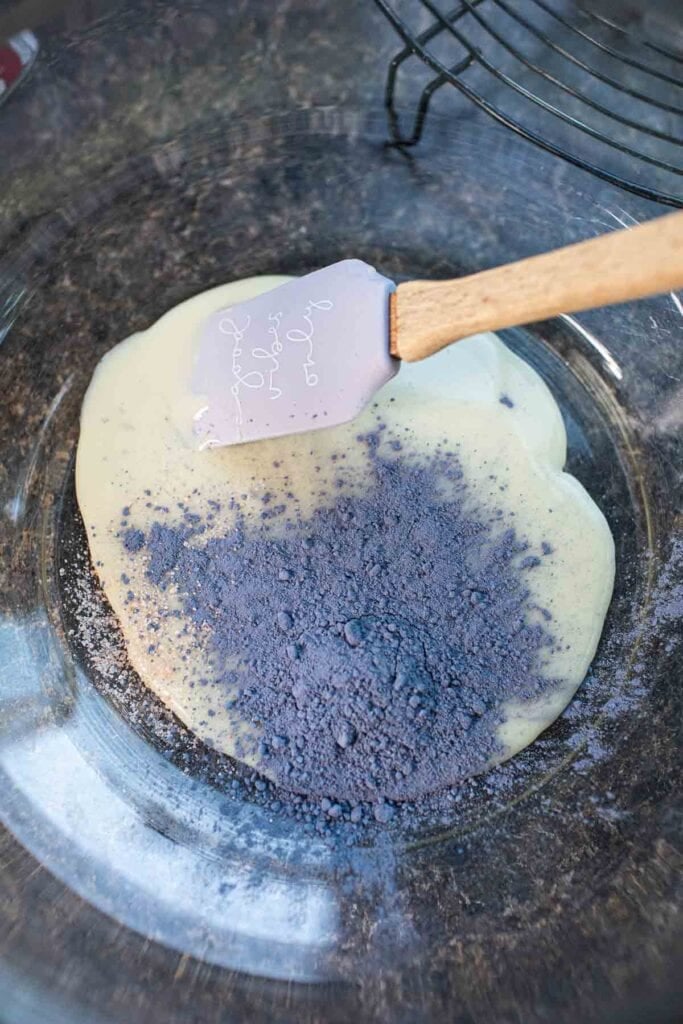 Condensed milk, sugar and salt in a bowl.