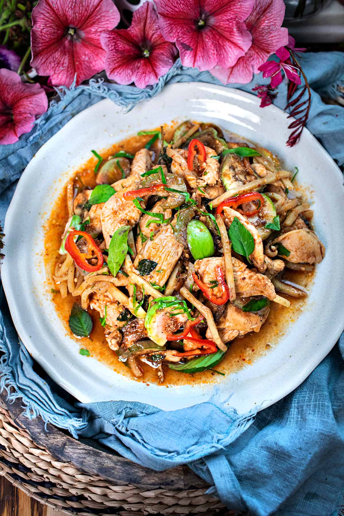 Pad Ped Gai (Thai Spicy Chicken Stir-Fry)