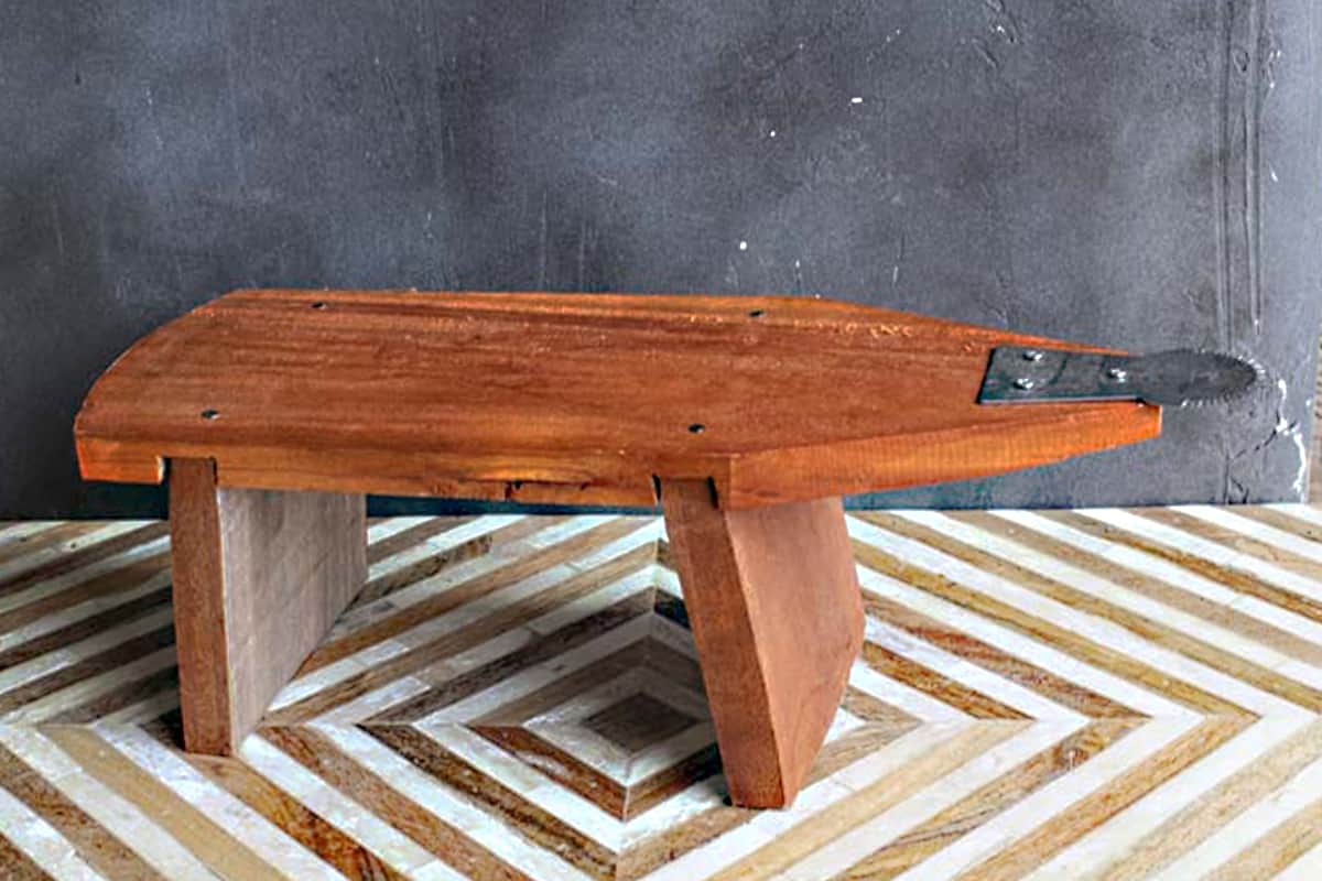 Traditional Thai Coconut grater on a table. 