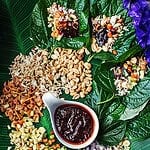 Miang Kham wraps on a platter.