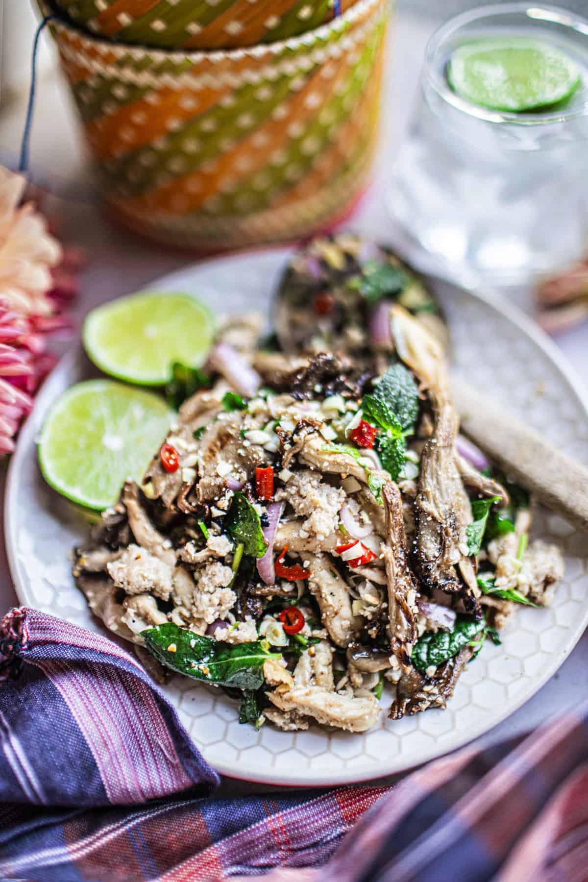 Mushroom Larb Salad (Laab Hed)