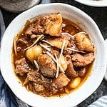 Hung Lay Curry in a bowl on the counter.
