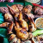 stuffed chicken wings on a tray.