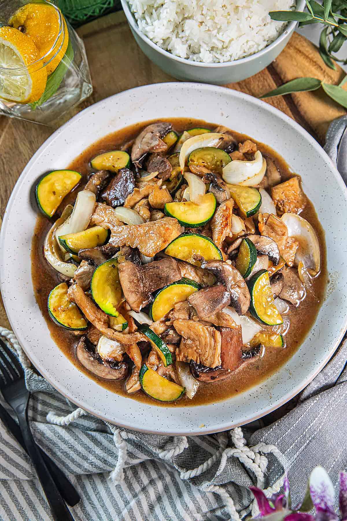 Chicken and Mushroom Stir Fry