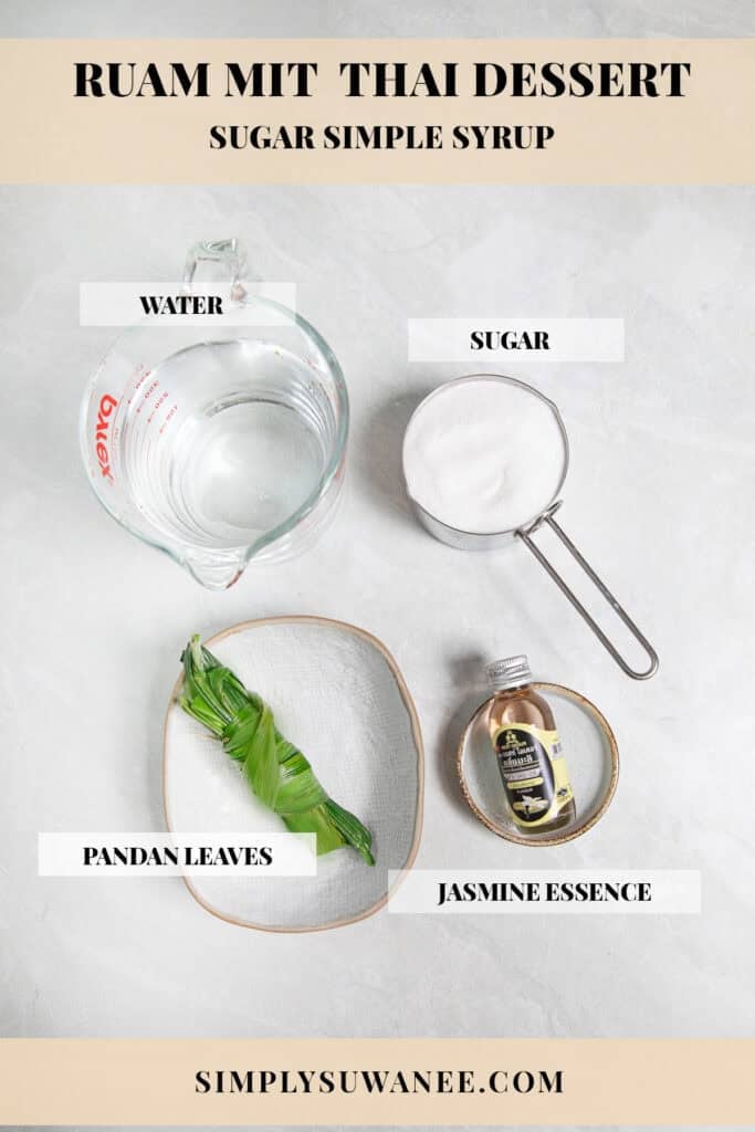 Ruam Mit Syrup ingredients.